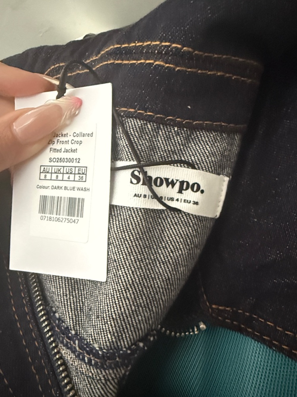 Showpo Dark Indigo Denim Jacket - Picture 5 of 5